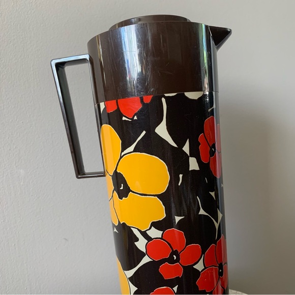 Vintage Aladdin Beverage Butler with orange and yellow floral print - Picture 2 of 10